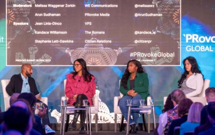 Kandace Williamson speaking at PRovoke Summit Global